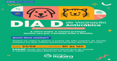 Itabira terá Dia D de Vacinação Antirrábica com vários postos de aplicação