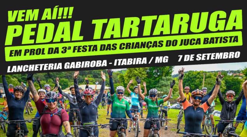 Venha participar do Pedal Tartaruga em prol da 3ª festa das Crianças do Juca Batista