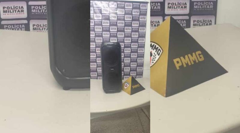Caixa de som é apreendida após denúncia de perturbação do sossego no Bairro Fênix, em Itabira