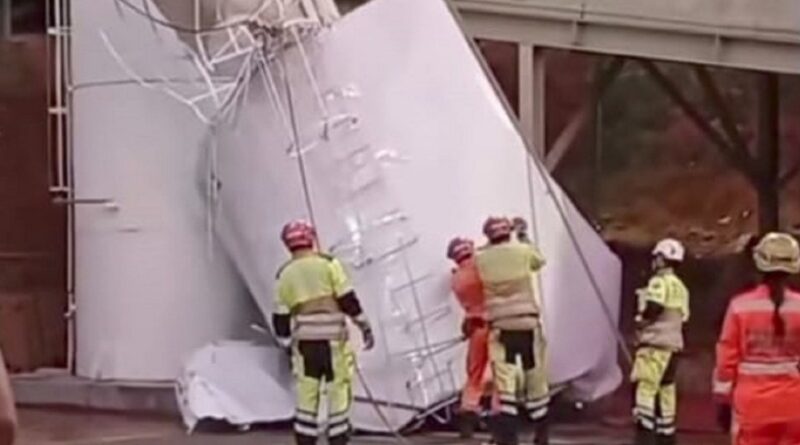 Homem morre após ser atingido por caixa d’água em estacionamento de supermercado