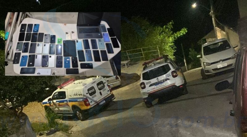 Casal é preso em Itabira com dezenas de celulares furtados e roubados após perseguição policial