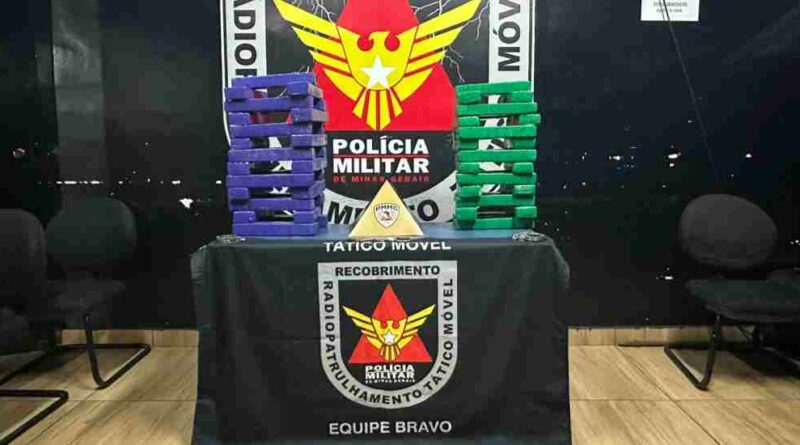 Ação policial resulta na apreensão de 50 barras de maconha em Caeté
