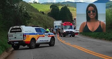 Ciclista morre após ser atropelada na MG-129, em Itabira