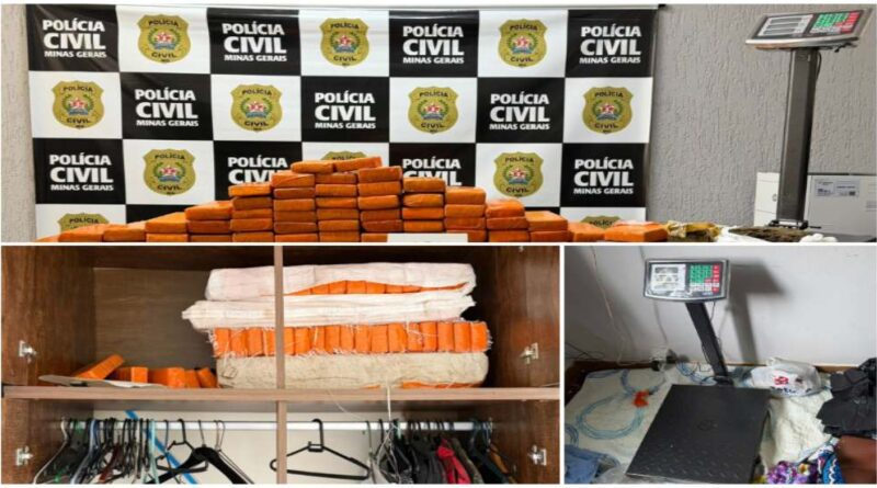 Polícia Civil fecha depósito do tráfico e apreende 77 barras de maconha