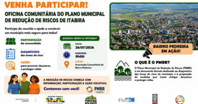 Comunidade de Itabira é convidada a participar da construção do Plano Municipal de Redução de Riscos Comunidade de Itabira é convidada a participar da construção do Plano Municipal de Redução de Riscos