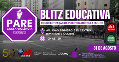 OAB Itabira promove Blitz Educativa no Agosto Lilás com orientações jurídicas sobre violência contra a mulher